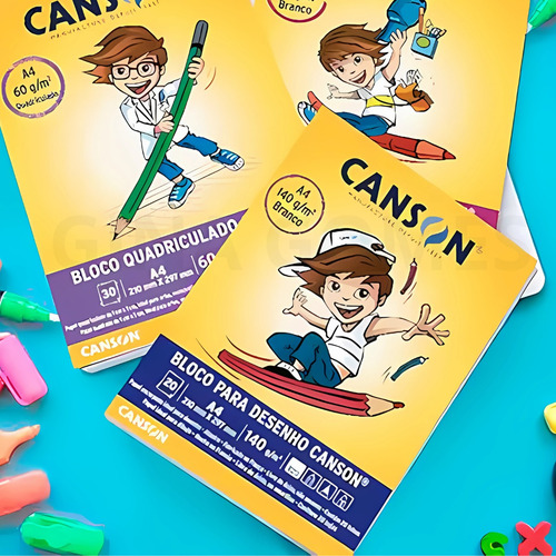 Papel Canson Quadriculado 60g Para Artes E Tarefas Escolares Branco Quadriculado