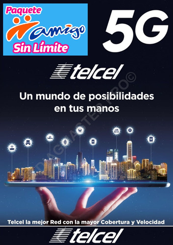 Recarga Telefónica Telcel Saldo Amigo Sin Límite 50