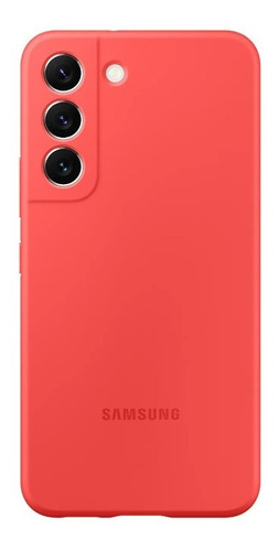 Case Samsung Silicone Cover Para Galaxy S22 Normal Rojo