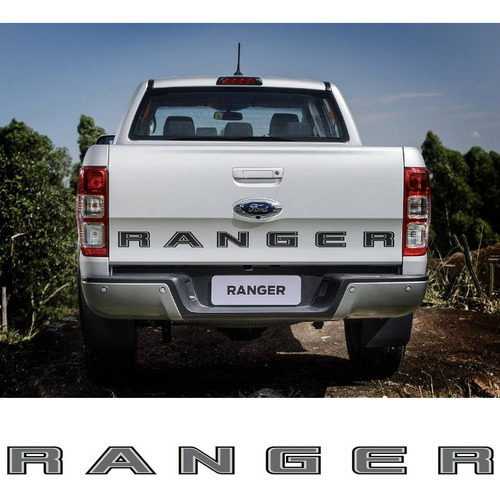 Adesivo Emblema Da Tampa Traseira Ford Ranger 2019 2020 2021 Cor Cinza-escuro