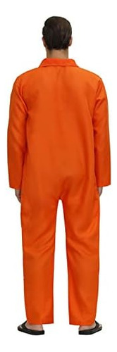 Disfraz De Prisionero Glabeko Para Hombre, Mono Naranja, Dis
