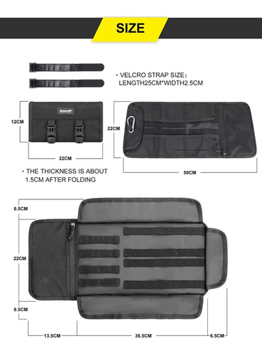 Imagen 5 de 10 de Bolsa Para Herramienta Motocicleta Universal Enduro Moto