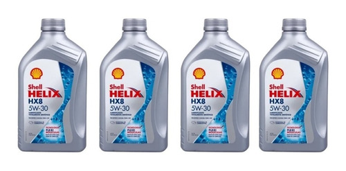 Kit 4 Shell Helix Hx8 5w30 Motor Api Sn 100% Sintético