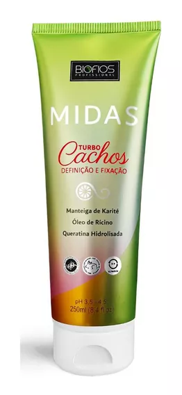 Midas Turbo Cachos 250ml + Touca Difusora Cetim Ativador