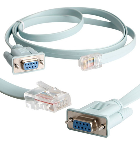 Paquete De 10 Cables Rj45 A Db9 Rs232 Ethernet Cisco Mayoreo