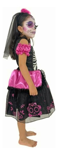 Source Disfraz Infantil, Catrinas, Catrina Fucsia, Modelo