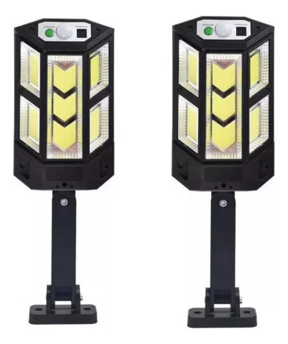 2 Mini Luz Solar De Rua, Montagem Na Parede, Super Brilhante