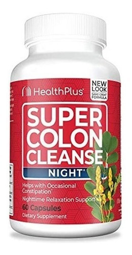 Health Plus Super Colon Cleanse, Capsulas De Formula Noctu
