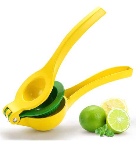 2-in-1 Lemon & Lime Metal Squeezer, Citrus Hand Juicer For .