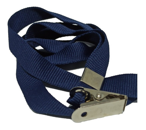 Imagem 7 de 10 de Kit Azul Marinho 100 Porta Cracha Rigido + 100 Cordão