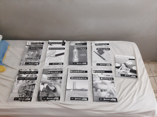 Kit Coleção De Livros Estudos Para Enem E Vestibulares Pré-vestibular Social Com Todas As Matérias Do Ensino Médio Módulo 1 E 2 Com Caderno De Exercícios