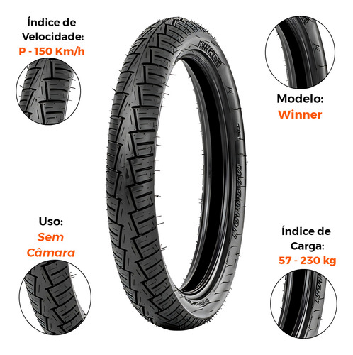 Par Pneu Ybr 125 275-18 + 90-90-18 Winner Maggion