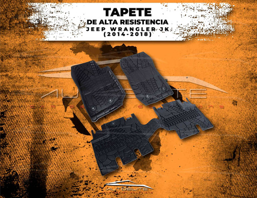 Imagen 4 de 8 de Set Tapetes 3d Jeep Jk Wrangler 4 Puertas Uso Rudo 15569
