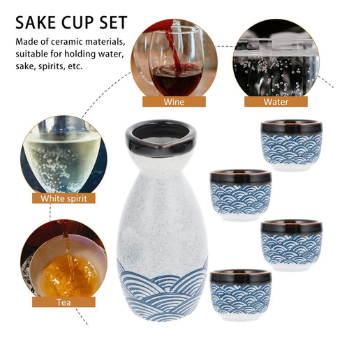 Juego De Sake Japonés De Cerámica, Taza De Sake De Cerámica