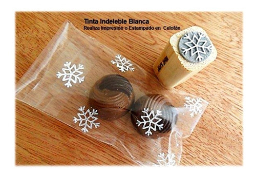 Imagen 3 de 6 de Tinta Indeleble Gotero De 40ml Blanco - Negro