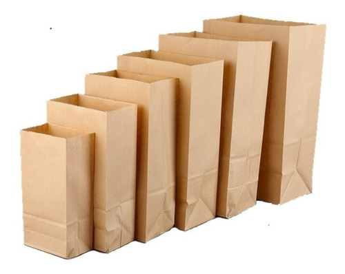 Imagen 3 de 3 de Bolsa Delivery Papel Kraf Fm8 26x17x37,5cm Ecologicasx250u