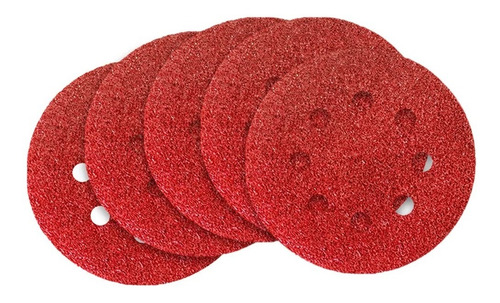 Disco Lixa Com Velcro Perfurado 125mm Grão 180 Com 5unidades