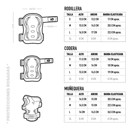 Set De Protecciones Rosadas