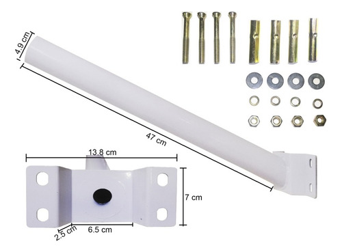 Soporte Tubo Recto Para Luminaria Lámpara