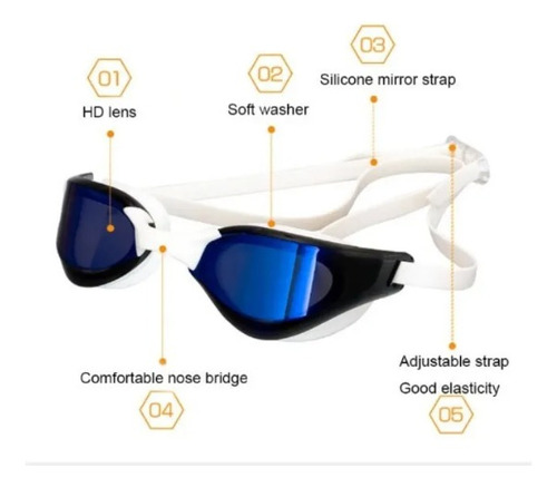 Gafas De Natación Profesionales Antivaho Para Piscina, 2 Uni