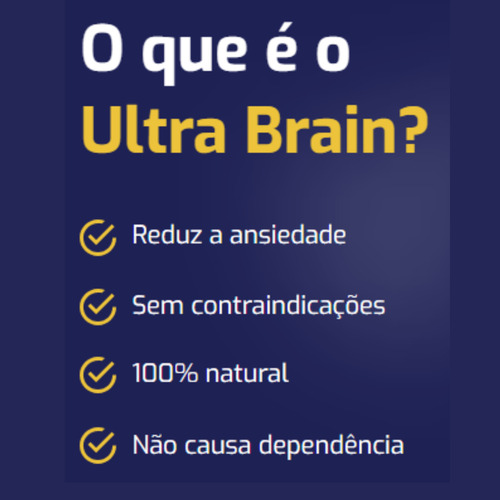 Ultra Brain Colina Magnésio Alta Performance Mental Foco Sabor Without Flavor 150 g