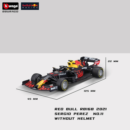 Bburago 1:43 F1 Redbull Racing Rb16b #11 Pérez Fórmula Coche