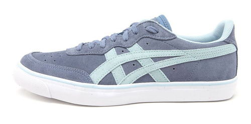 tênis couro asics top spin suede marrom