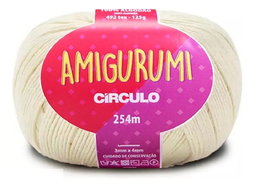 Fio Amigurumi - Circulo - Artesanato Em Croche E Trico Cor 8176-Off White