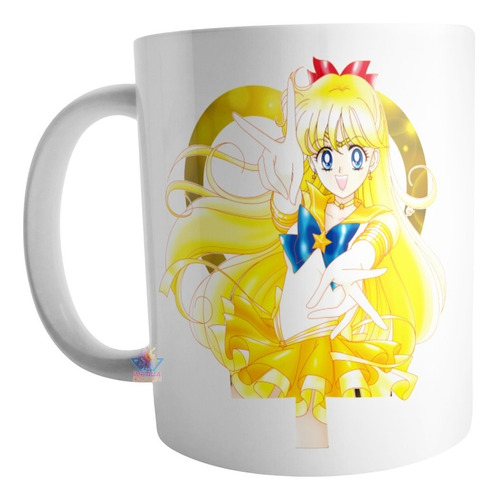 Taza Sailor Moon Manga Usagi Minako Senshi Ceram Anime Mod08