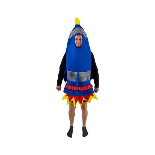 Disfraz De Cohete De Nave Espacial Azul De Bodysocks Para Ni