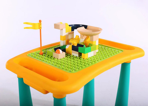 Mesa Didactica Con Juego De Bloques Para Niños Incluye Silla