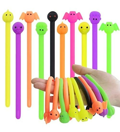24 Pack Halloween Stretchy Strings Toy Pack, Juguetes 8h56q