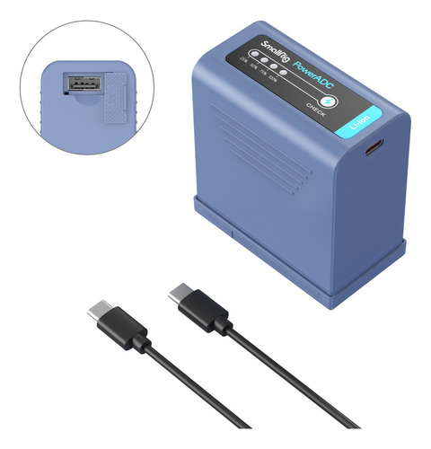 Batería recargable Smallrig NP-F970 USB-C de 10.500 mah