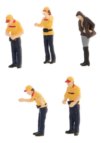 1:64 Figuras Pintadas A Mano Trabajador A Tomy Siku Amarillo