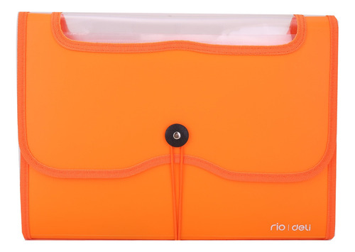 Clasificador Archivador Fuelle Deli A4 -7 Divisiones Ventana Color Naranja