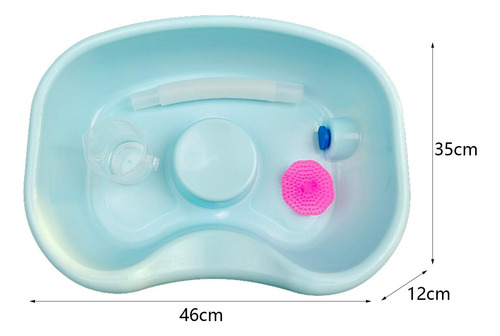 Lavabo De Champú Junto A La Cama Bandeja Para Lavar Verde