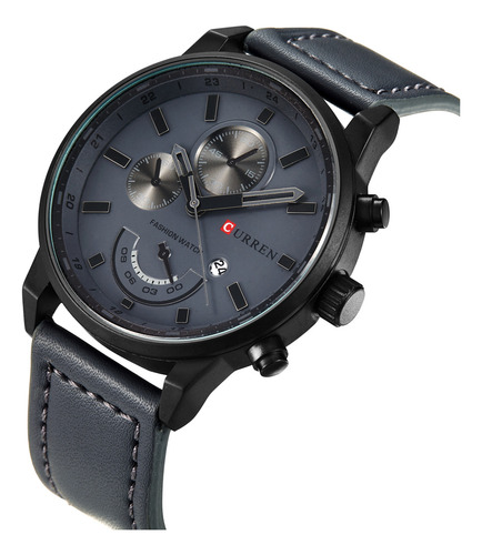 Timer Quartz Curren Para La Marca Fashion Man Casual Leather