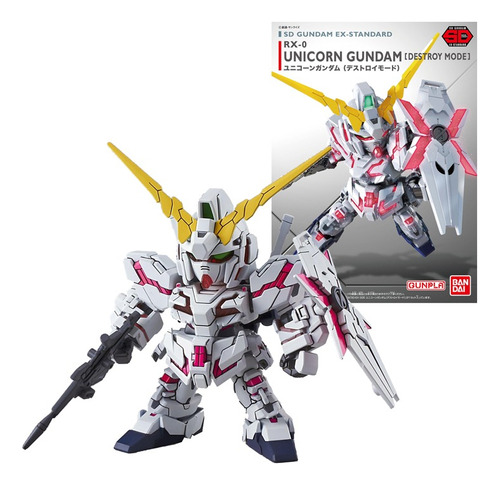 Bandai Gundam Sd Ex 05, Unicorn Gundam (modo Destrucción)