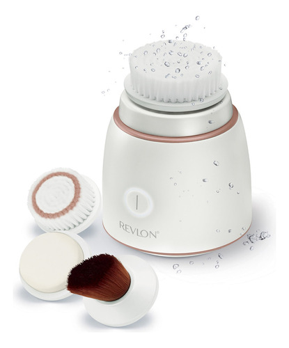 Kit Cepillo Facial Limpiador Brush Revlon Color Blanco