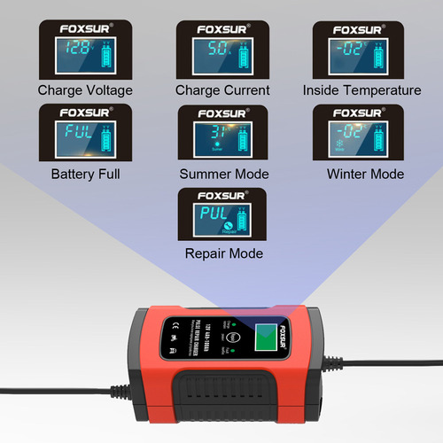 Cargador Inteligente Batería Automóviles Motocicleta 12v 6a