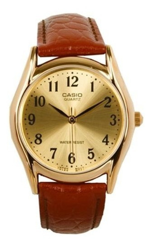 Reloj Casio Para Hombre Mtp-1094q-9b Correa De Cuero 
