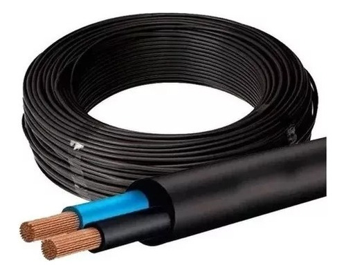 Cabo Fio Flexível Pp 2x2,5mm 100 Metros 2 Vias Corfio Cobertura Preto
