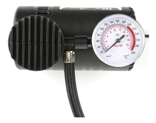 Imagem 6 de 10 de Mini Compressor De Ar 300 Automotivo Pneu Moto Bike Bola Etc