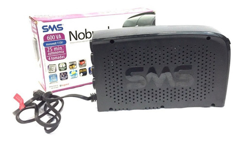 Imagem 4 de 4 de Nobreak Sms 600va Entrada De 115v/127v E Saída De 115v