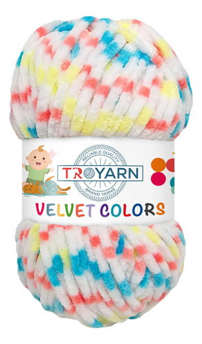 Troyarn Velvet Colors Chenille Baby Blanket Yarn Hilo Amigur