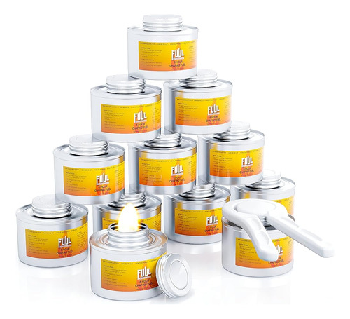 Fuul Chafing Fuel Dish Burner Cans - 12 Pack - Chafing Dish 