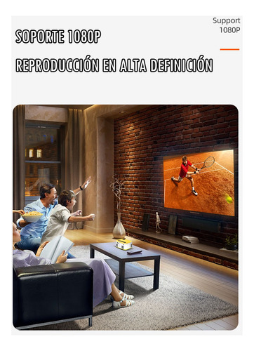 Mini Proyector Portatil Wifi para Smartphone/IOS/Android, 2.4g/5g Wifi, 720p Nativo Full Hd (soporte 1080p) 120ansi/4800 Lumens, 30000 Horas Proyector tv Tvstick/excel/ppt