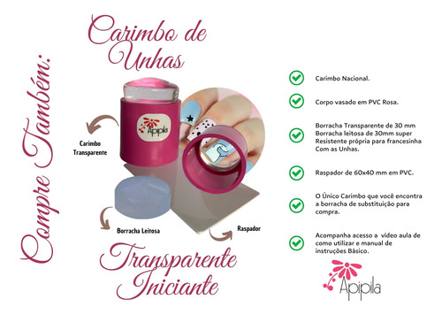Kit Placa Carimbos De Decoração Unhas Apipila Animal Print