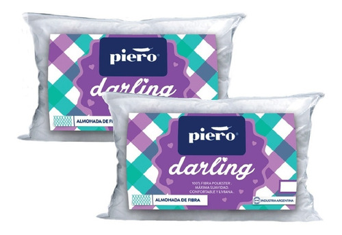 Combo 2 Almohadas Piero Darling 70x40 Antialérgicas