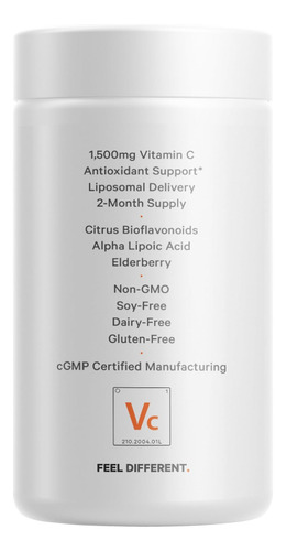 Codeage Vitamina C Liposomal 180 Capsulas Sabor Sin Sabor